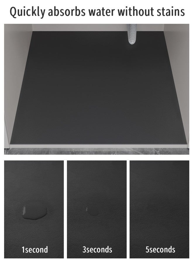 BANEBOR Under Sink Mats-20" x 16" (Cut-to-Fit) Absorbent Shelf Liner for Kitchen&Bathroom Cabinets | Non-Slip, Quick-Dry Cabinet Liner for Under Sink, Vanity & Utility Storage (Grey,20''x16'') - Image 3